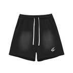 Sun Fade Raw Edge Cotton Shorts